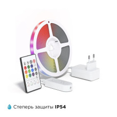 Умная адресная светодиодная лента RGB IC с Яндекс Алисой, Марусей, Google Home, Wi-Fi, Smart LED Lightstrip IP65 24W 5 метров